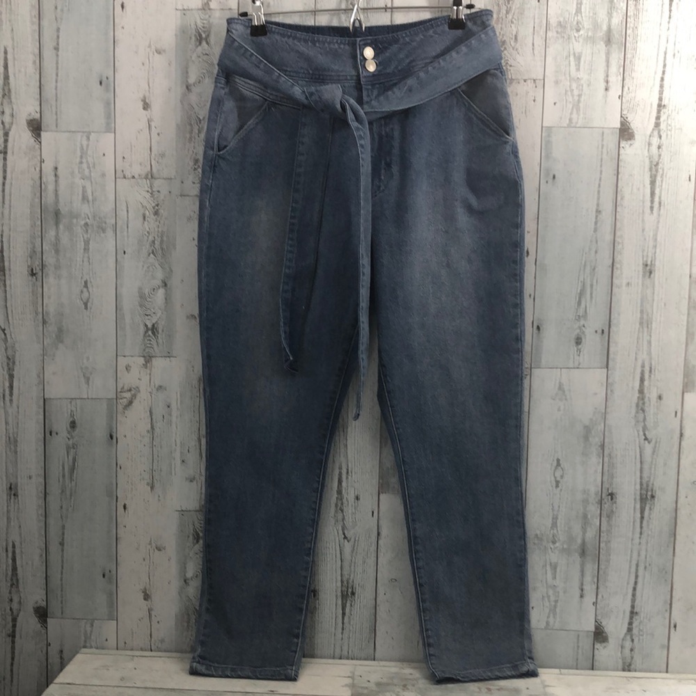 Ashley Mason High Waisted Belted Straight Leg 30